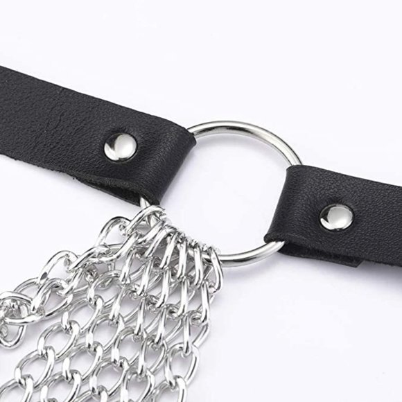 Leather Layered Waist Chain Belt main image 5
